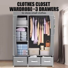 Large Fabric Canvas Wardrobe