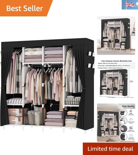 Durable canvas wardrobe with - durable,