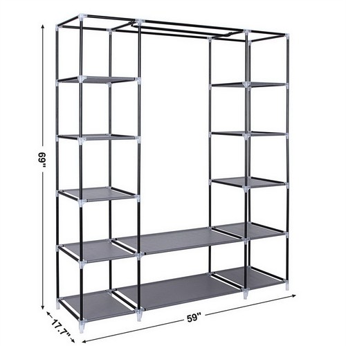 Portable clothes wardrobe - 69",