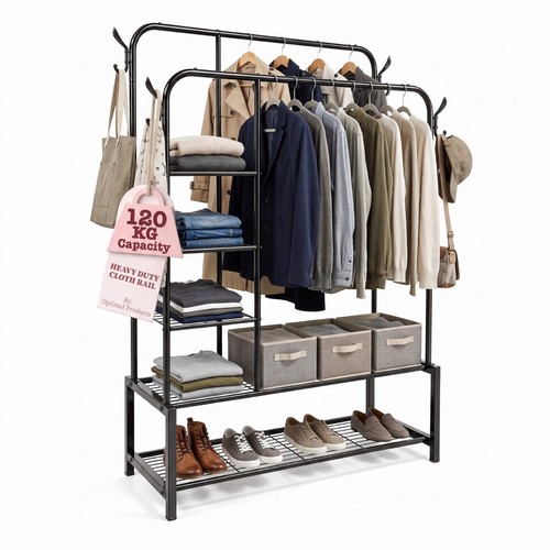 Free standing clothes - standing, rail