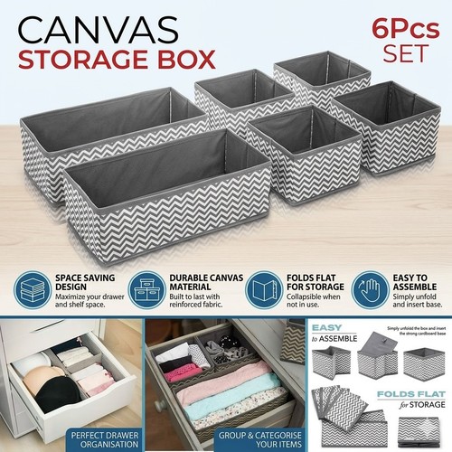 Pcs canvas storage box - 6,