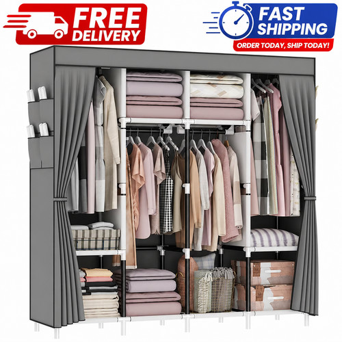 Large fabric wardrobe - fabric,