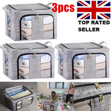 3Pcs 66L Storage Box for